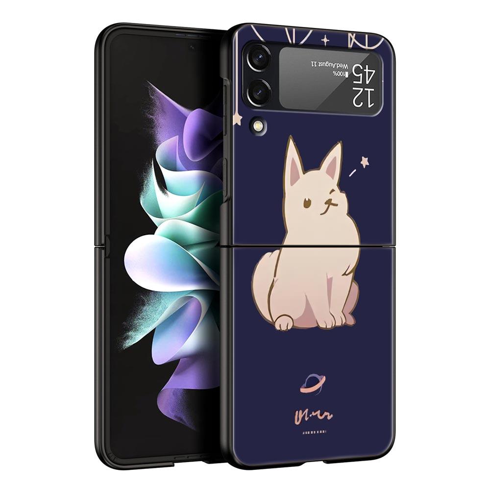 Phone Case For Samsung Galaxy Z Flip 3 4 5 Hard Black Folding PC For Samsung Z Flip3 Cover Honkai Star Rail Game Same Style