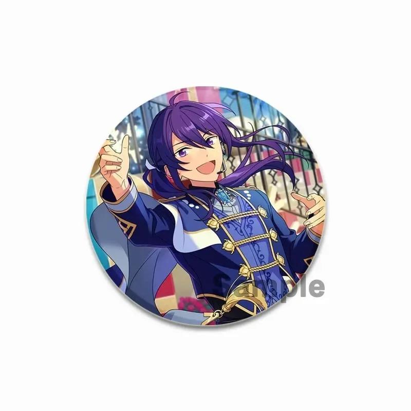 32/44/58MM Tinplate Brooch Ensemble Stars SOUMA KANZAKI Round Pins Cute Cartoon Badge for Backpacks Clothes Accesoory Jewelry