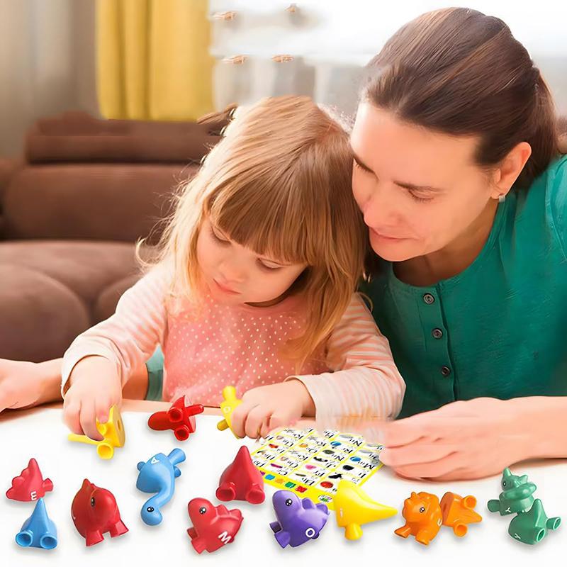 Montessori Dinosaur Matchspil Sanselegetøj Havdyr Digital Farve Form Sorteringsspil Finmotorisk Træning Pædagogisk Legetøj