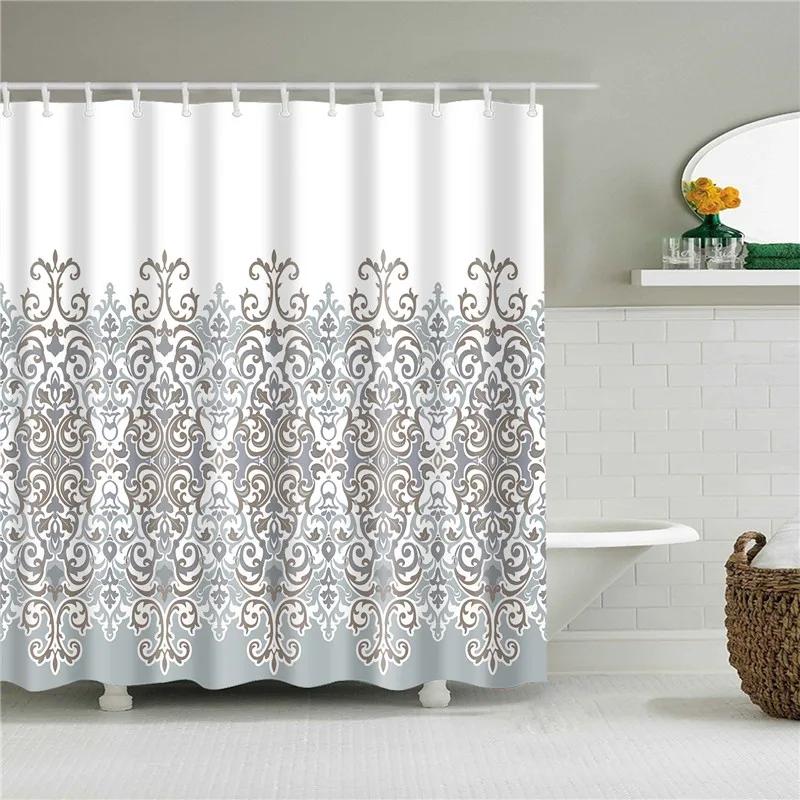 Waterproof Shower Curtains for Bathroom Home Decor Polyester Fabric Shower Curtains Geometric Pattern Multi-size Shower Curtains