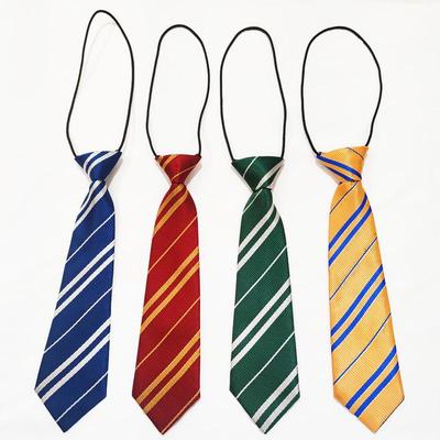 Cravată Scurtă Harry Potter cu Dungi, Fără Nod, cu Bandă Elastică, pentru Uniforme și Recuzită Foto