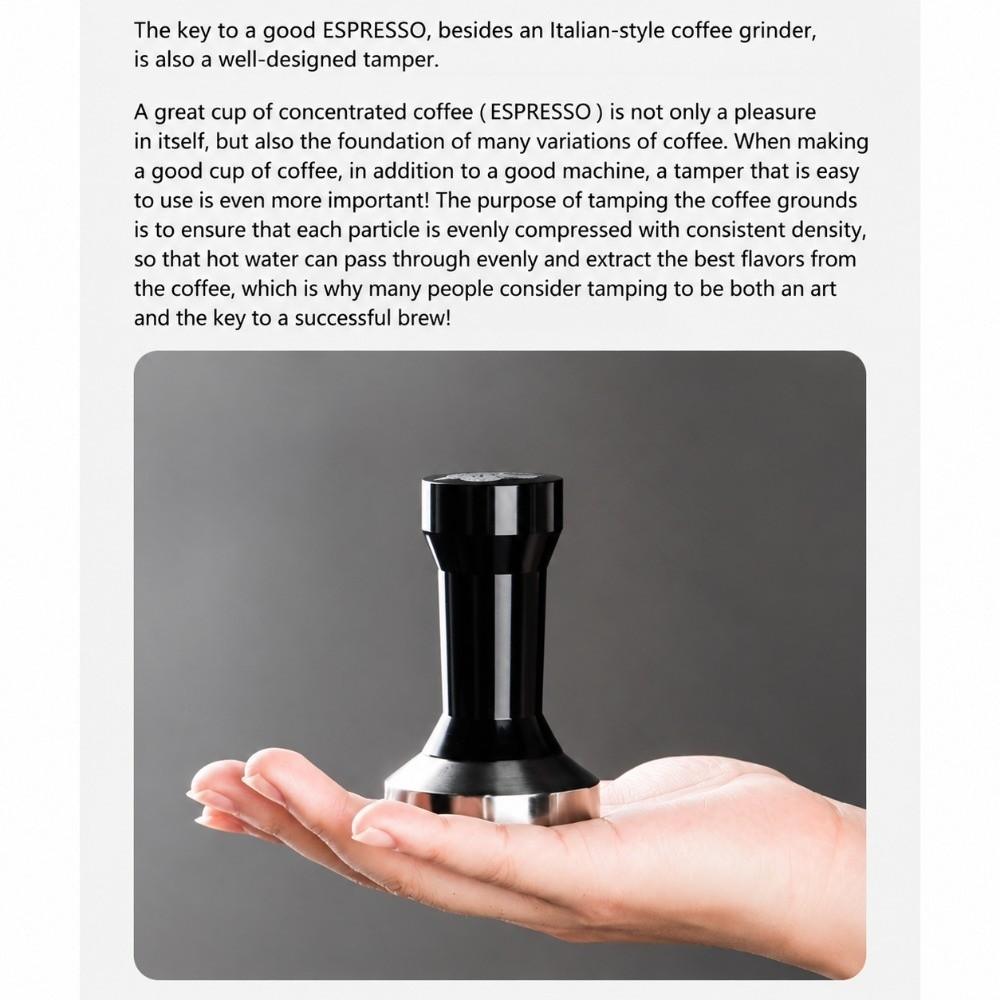 304 Stainless Steel Espresso Tamper 51/53/58mm Constant Pressure Tamper Coffee Barista