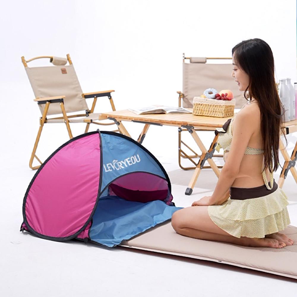 Multicolor Mini Beach Sun Shade Baldachim Natychmiastowy odkryty namiot plażowy z torbą do noszenia