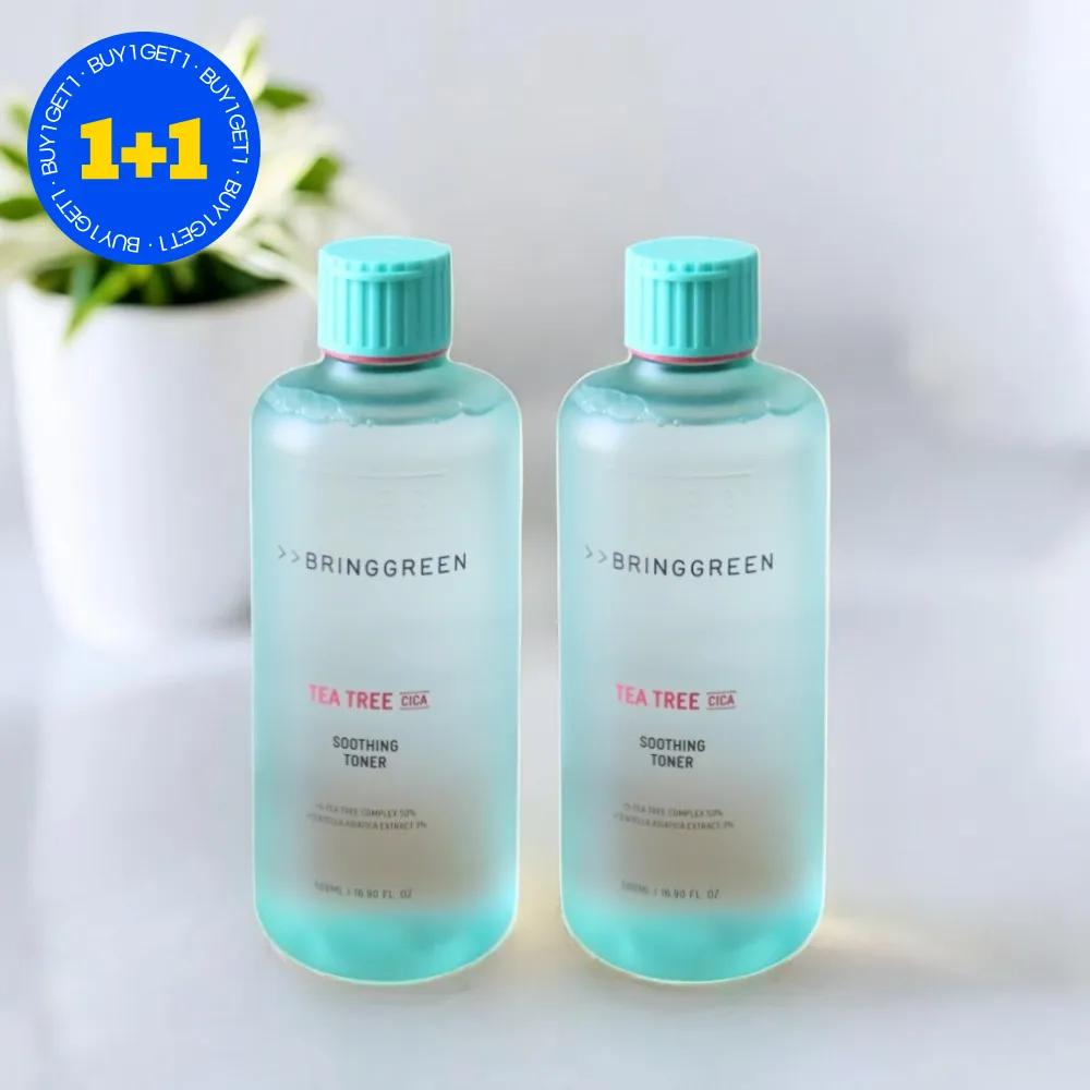 BRINGGREEN Tea Tree Cica Soothing Toner Large Size 500ml 2 Pieces