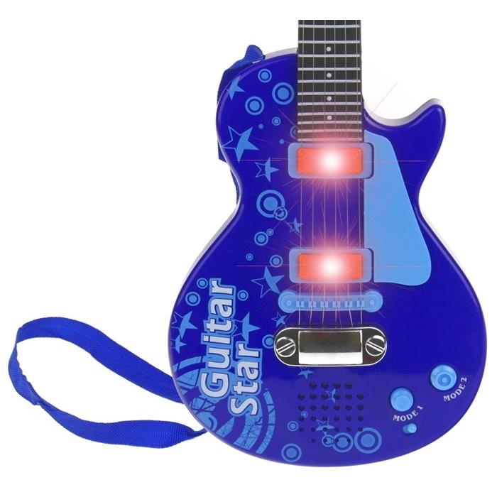Gitara Elektryczna Dla Dzieci Rockowa 6 Metalowych Strun Instrument Muzyczny