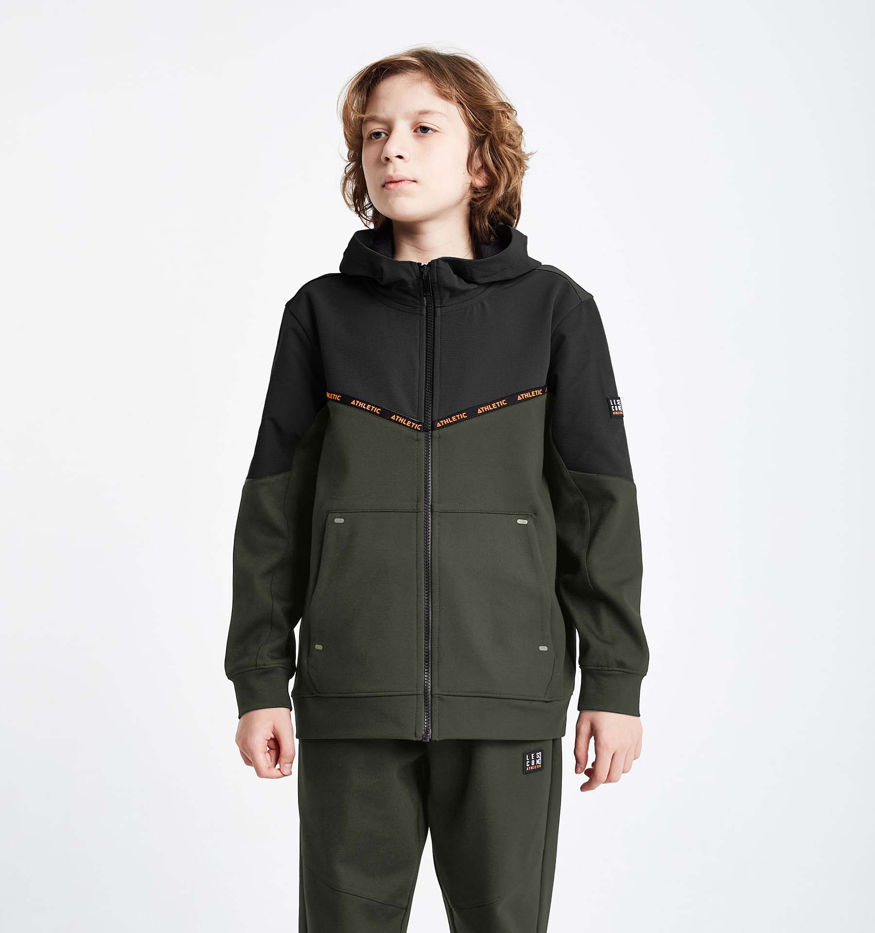 

Children s Zippered Hooded Sweatshirt 24N-3101 13-14 зелений