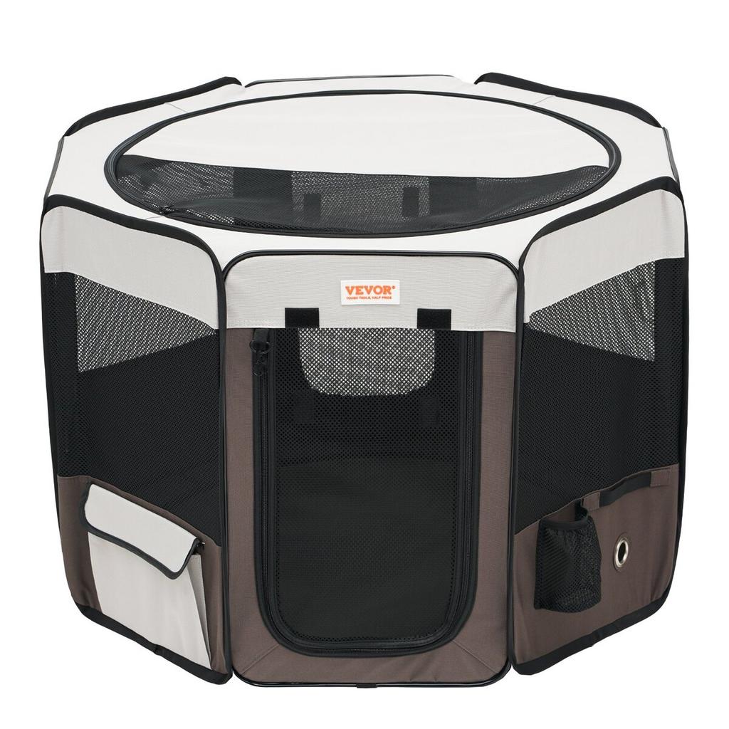 Foldable Pet Playpen, 36 inch Portable Dog Playpen, Crate Kennel for Puppy, Dog, Cat, Premium Waterproof 600D Oxford Cloth, Removable Zipper, for