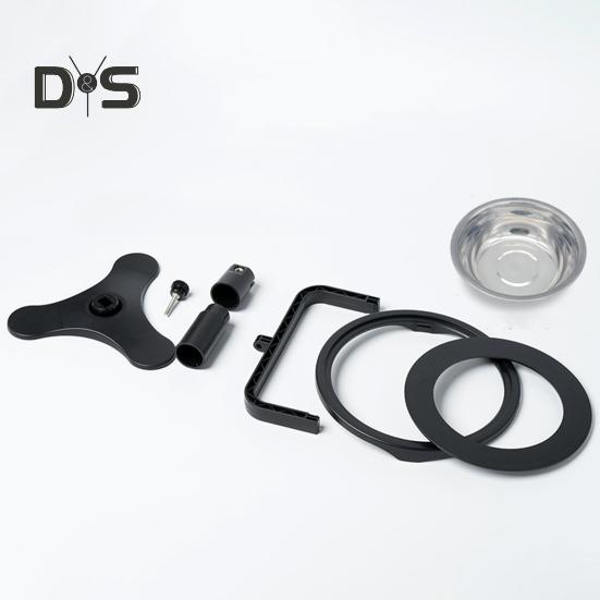 Erhöhter Katzenfutternapf, verstellbar, geneigt, Edelstahl-Futternapf, rutschfest, erhöhter Katzenfutterspender für Hauskatzen und Hunde