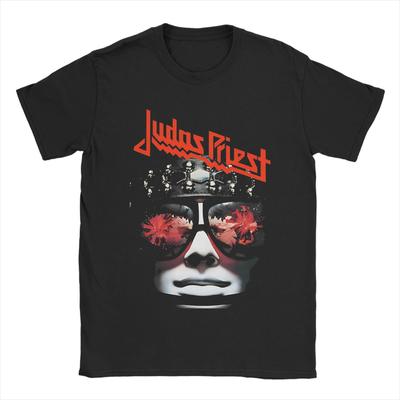 British Metal Judas Priest T Shirt Beach  100 Cotton T Shirts For Men Hipster Casual Tshirt Short Sleeve Vintage Clothing