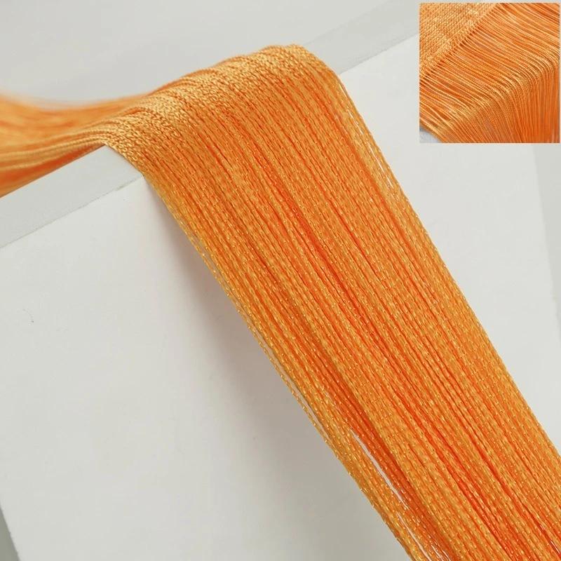 

1/2PCS String Curtains for Living Room100x200CM Thread Curtain Screen Ribbon Divider Blind Door Wall Window Panel Tassel Curtain 1PC-100x200CM оранжевый