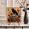 Ghost Pumpkin Art Craft Halloween Faux Pearl Kit, 3D Painting DIY Spooky Gem for Beginners Cute Set Adults, Autumn Home Wall Decor Crafting