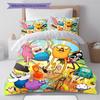 Adventure Time Pattern Bedding,Quilt Set Quilt Cover Pillowcase Home Decoration Birthday Gift (1 * duvet cover + 2 * pillowcase, without core)
