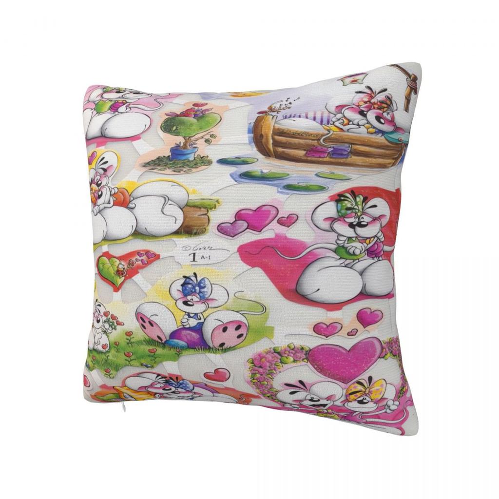 Cute Diddl Diddlina Cartoon Pillow Cover Funny Pillow Case For Sofa Bedroom Home Decor Cushion Cover Soft Pillowcases Gift