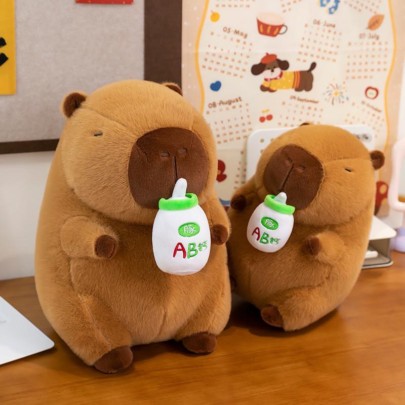 Ad Milk Calcium Capybara Plush Toy Pillow With Two In One Design For Office Use