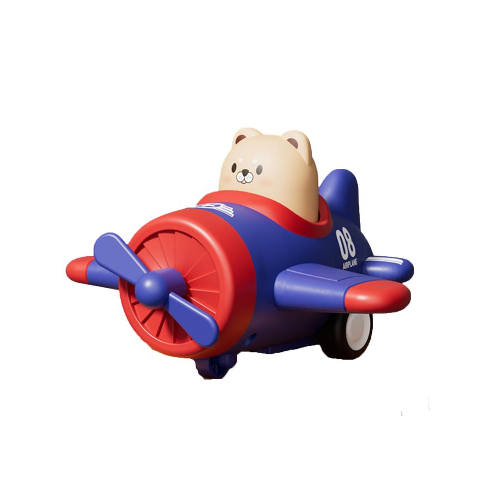 Children's Toy: Press-to-fly Cartoon Airplane Model, Inertial Toy Car