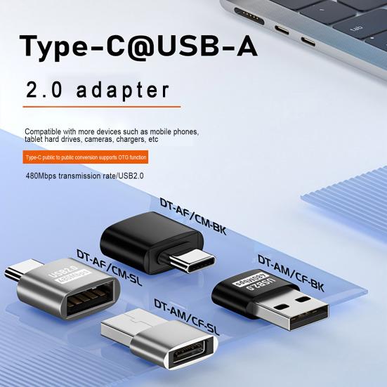 Phone Adaptor Type-C To USB-A 2.0 480Mbps High-Speed Data Transfer Multi-functional Charging