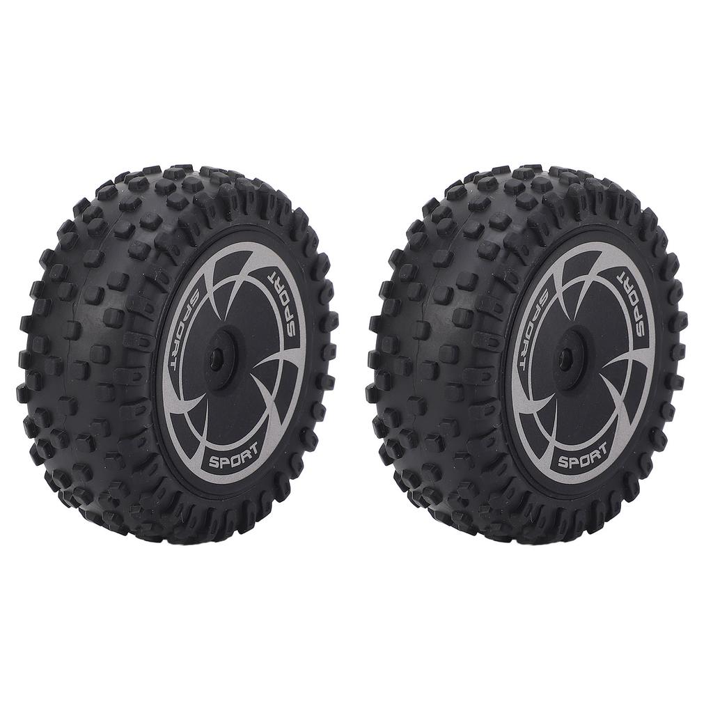 RC Car Front Wheel Tire Set Excellent Grip Rubber RC Front Tyre with Plastic Hub for WLtoys 144016 2988