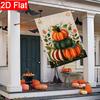 2D Flat - 2D Flat Thanksgiving Autumn Pumpkin Welcome Garden Flag, 2-28 X 40 Inches Outdoor Garden Flag, Double-Sided Home Decoration Courtyard Decora