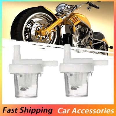 2 Stück Universeller Motorrad Kraftstoffölfilter Motorrad 1/4" 6mm Benzinfilter Motorrad Inline Schlauchfilter Motorrad Zubehör