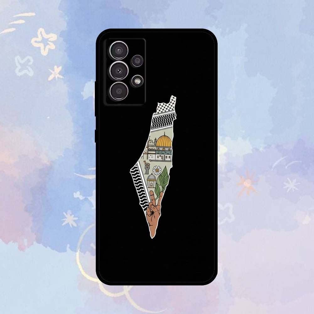 AAA P-Palestine-es-F-Flag MAP  Phone Case For Samsung Galaxy A73,A72,A71,A70,A53,A52,A51,Others Soft Black Cover Samsung a22 5g