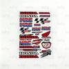 FOR HRC H WING Reflective Motorcycle Stickers, 3M Safety Warning At Night In the Dark Scooter Helmets