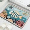 Cartoon Animal Shower Room Small Carpet Floor Mat Bathroom Mat Absorbent Foot Mat Toilet Mat Decorative Mat Soft and Comfortable