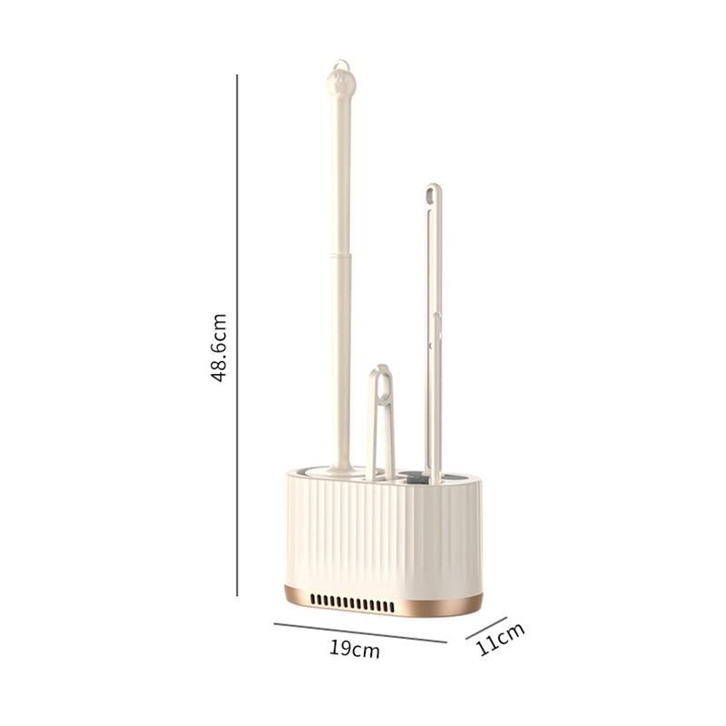Silicone Wall Mount Toilet Brush Set Quick Dry Drain Base Efficient Gap Cleaning for Bathroom Use