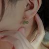 Dreamland*Hetian Jade Earrings for Women, Small Grape Design, Suitable for Sensitive Ears, Gift for Girlfriend, Summer Ear Clips, Korean Niche Design