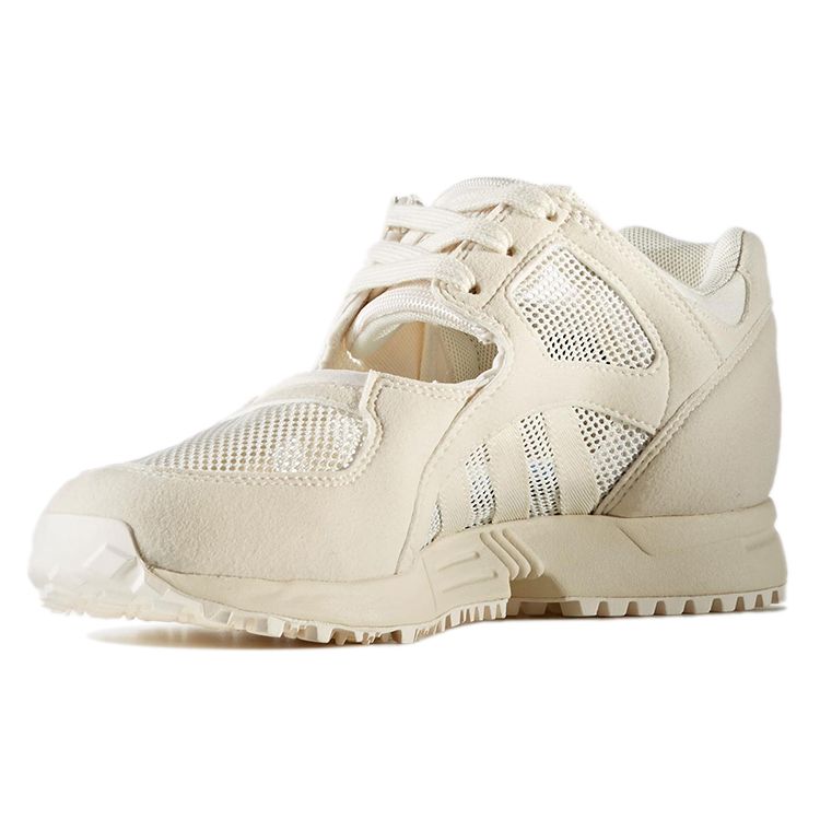 Adidas Originals EQT Racing 91 Hollow Upper Comfortable Sports Shoes Breathable Low-Top Lifestyle Casual Shoes Women Sneaker Plaster-White BY9299