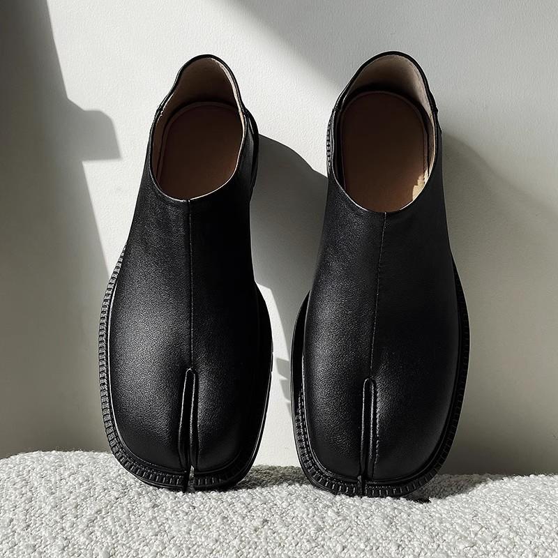 

Новая женская повседневная обувь без шнуровки на плоской подошве с раздельным носком, модная женская обувь Мэри Джейн, таби, туфли со свиными копытами, женские лоферы Chaussure Femme 42