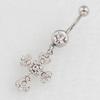 Stainless Steel Cross Pendant Navel Nail    Belly Button Rings For Women Body Sexy Piercing Jewelry