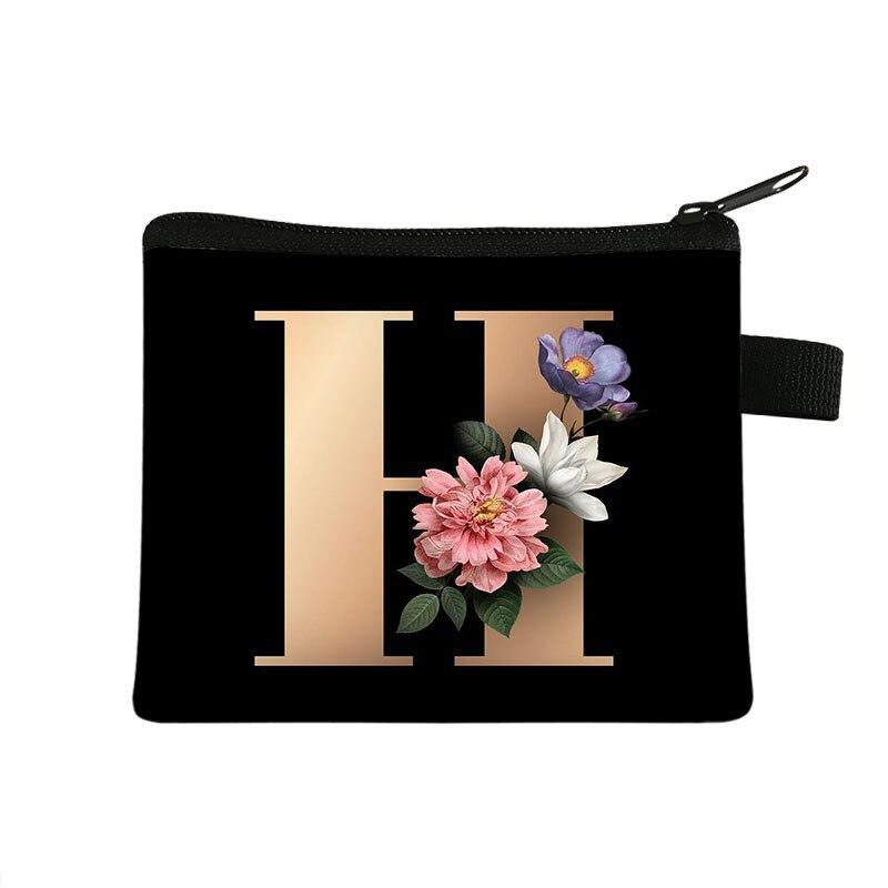 Letter Printed Children'S Change Bag Student Polyester Card Bag Simple Coin Storage Bag Portable Card Bag
