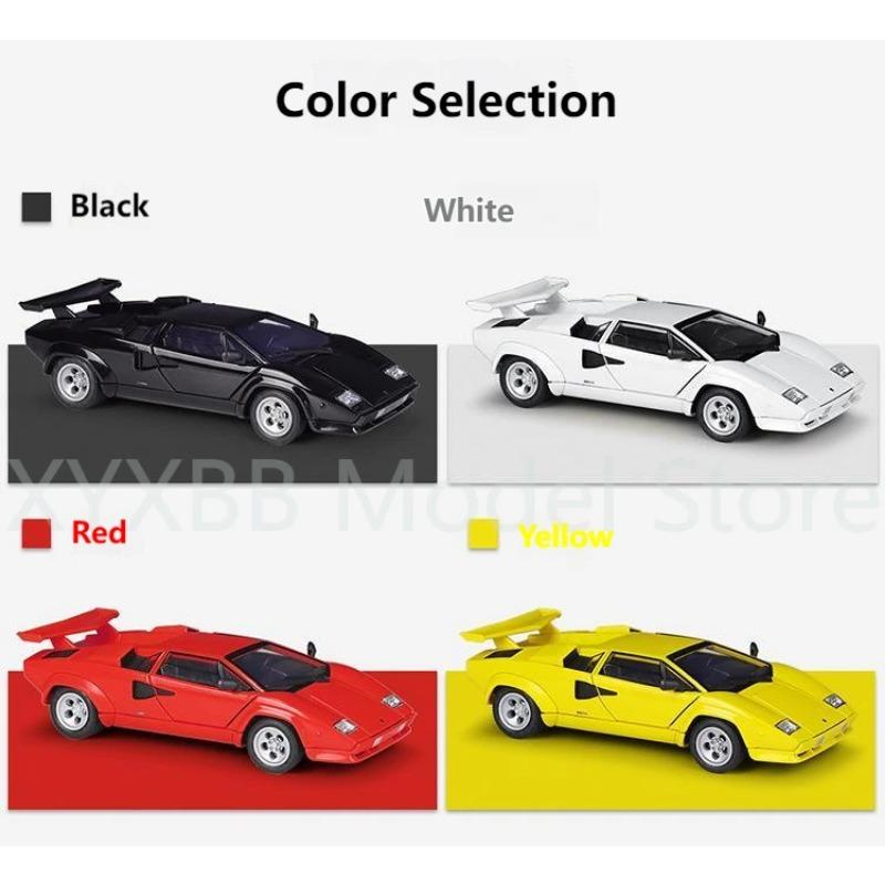 1/24 Vysoce kvalitní kovový model auta WELLY Lamborghini Countach LP 5000S Závodní auto Kovové Exotické auto Slitinová hračka pro Dětskou sbírku