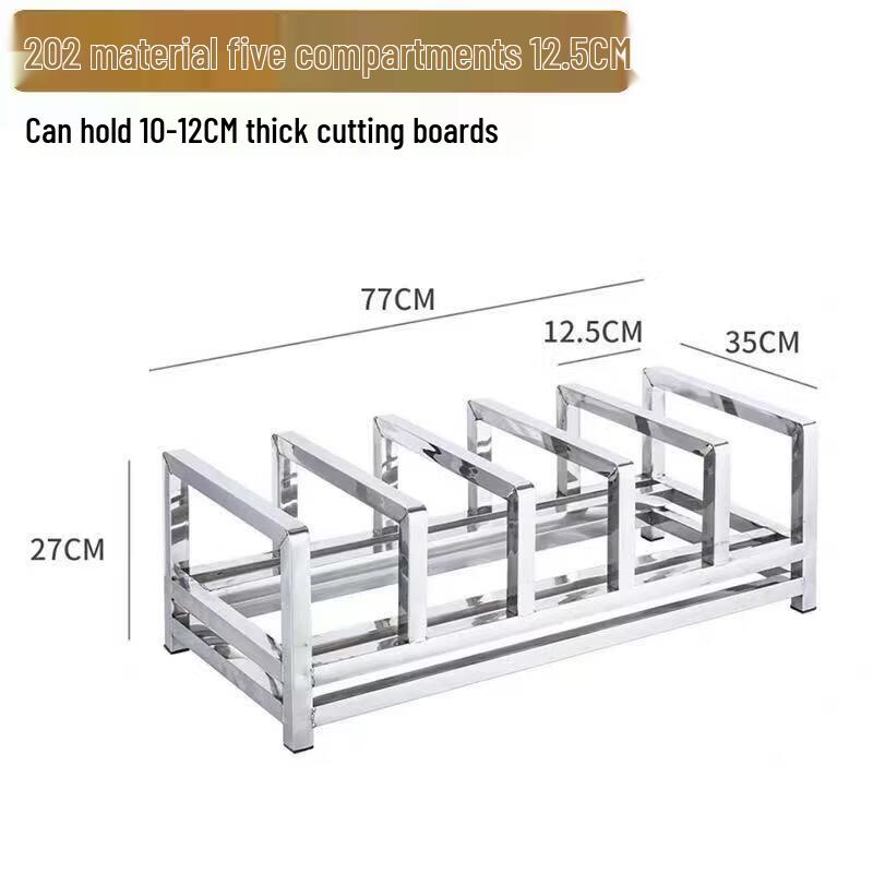 Heavy-Duty Stainless Steel Chopping Board & Knife Organizer