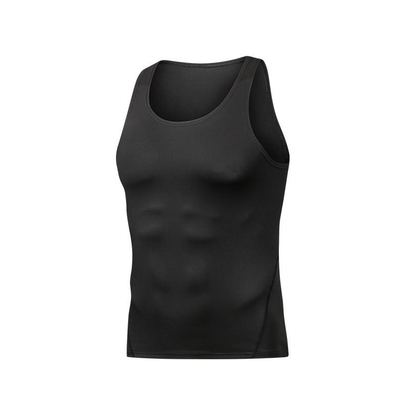 Men's Quick-Dry Sleeveless Elastic Base Layer for Running & Basketball