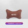 VW Car Leather Headrest Seat Head Support Neck Pillow For Volkswagen Polo Golf GTI CC Tiguan Arteon Passat Jetta Touareg ID.3