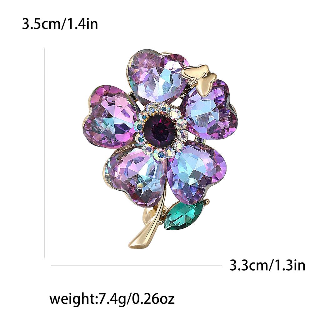 Elegant Temperament Alloy Rhinestone Butterfly Flower Brooch Fashion High-End Women'S Dress Cardigan Corsage Jewelry Pin