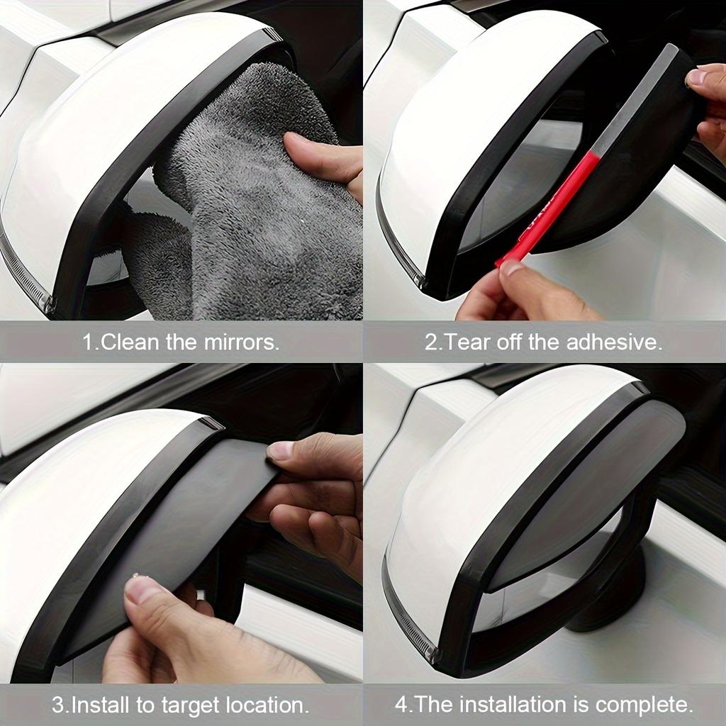 A Set of 2 Silicone Rain Covers for Car Side Mirrors, Essential for Rainy Days, Windshield Cover, Compact Style, Practical