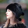 Winter Thermal Fur Hat Female Mink Hair Temperament Top Hat Outdoor Casual Thermal Mink Hat
