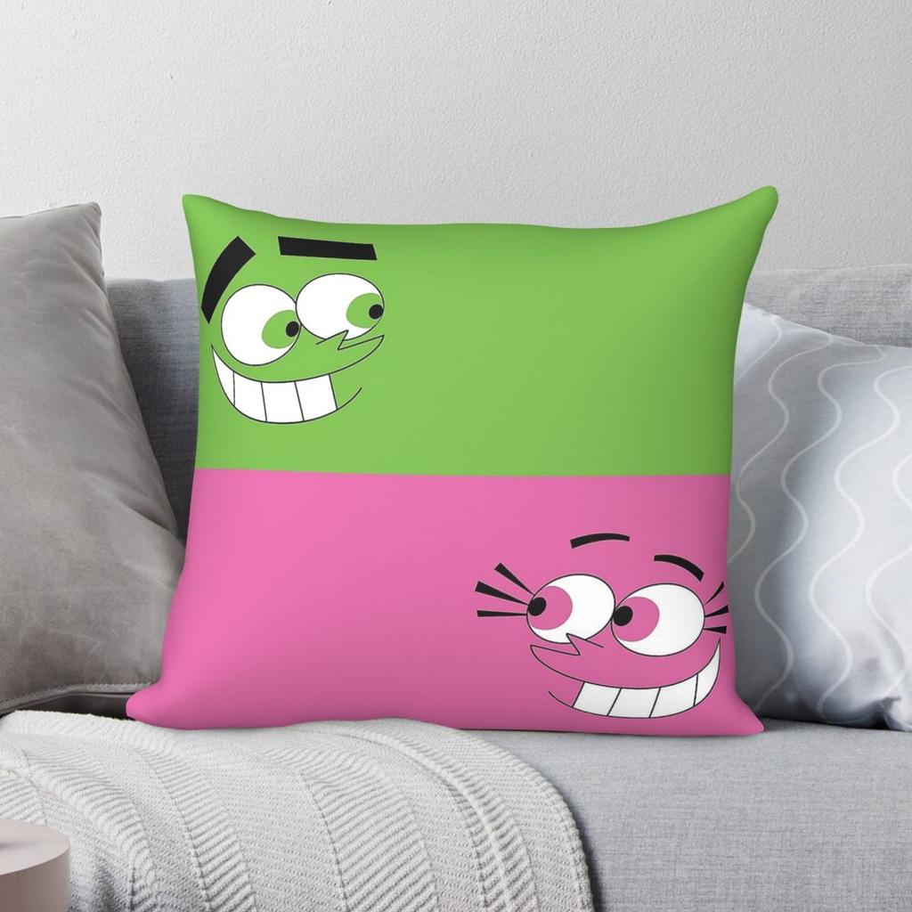 Fairly OddParents Cosmo Wanda Square Pillowcase Polyester Linen Velvet Creative Zip Decor Pillow Case Home