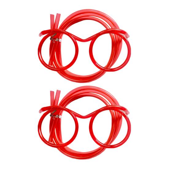 2PCS Straw Glasses, Extra-Long Bendable Drinking Straw, Fun Interactive Design, Reusable Party Straw for Kids Birthday Celebrations F