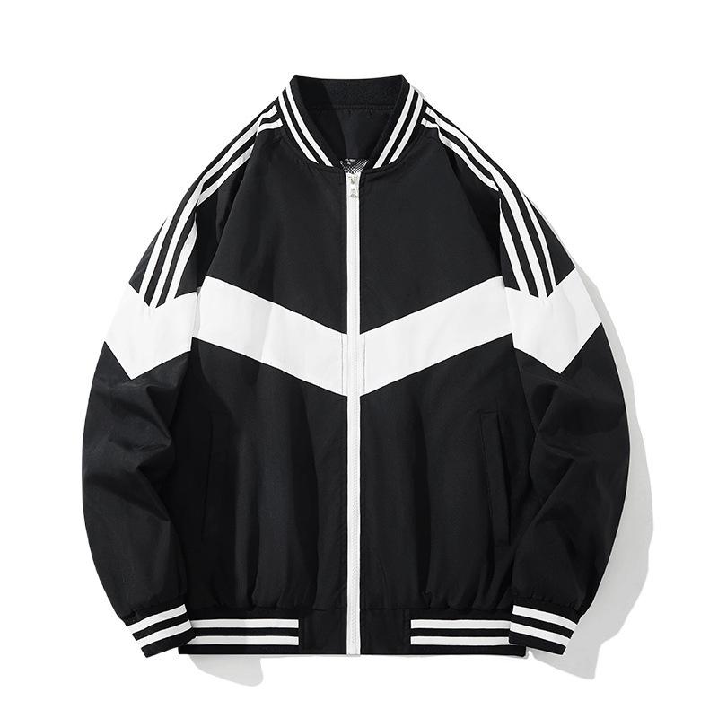 Μπουφάν Ανδρικό Λεπτό Αντίθετου Χρώματος Φθινόπωρο και Χειμώνας Νέο Ανδρικό Κορεατικής Έκδοσης Στενό Πράσινο Καθημερινό Μπουφάν Ριγέ