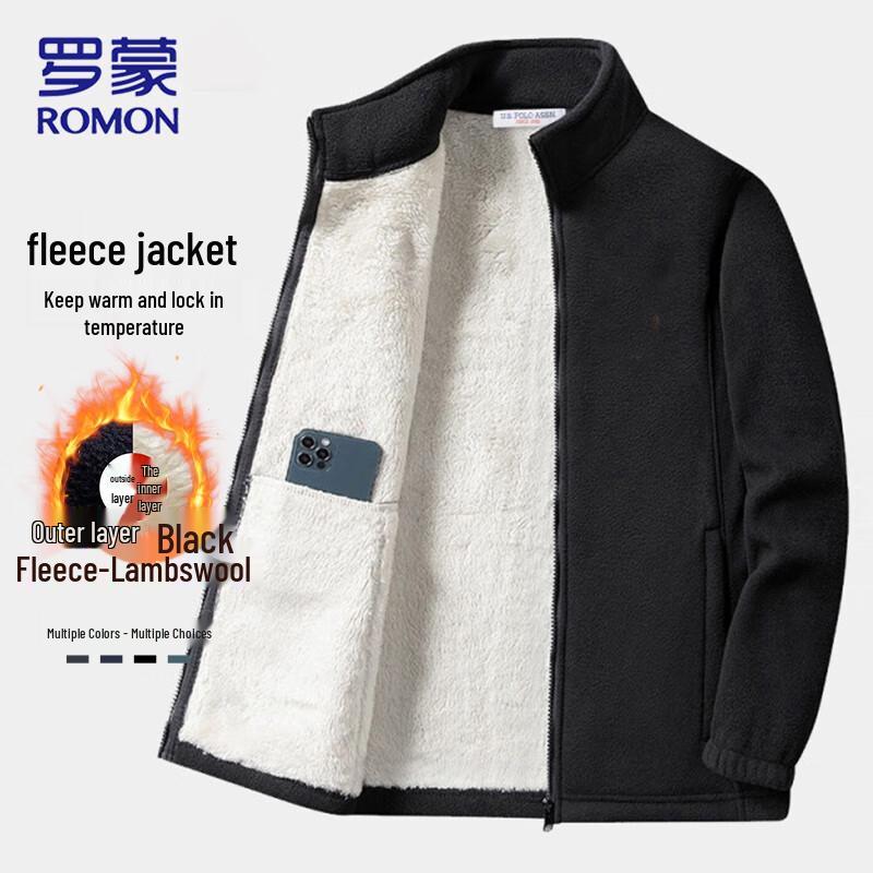 

ROMON Men s Autumn Winter Warm Fleece Jacket 3XL