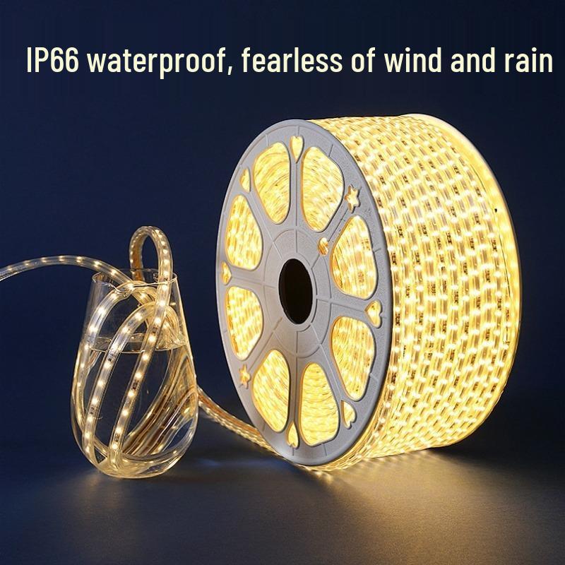 Ultra-Bright Waterproof LED Strip for Outdoor & Living Room, Warm White Linear Ceiling Light