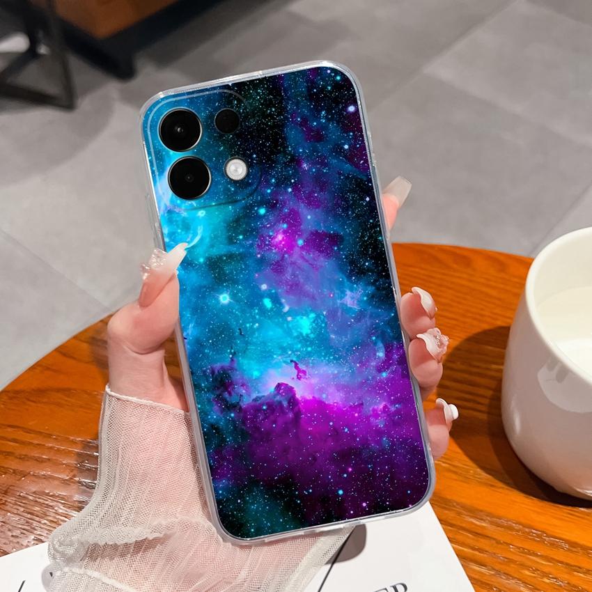 For Oppo K13 Realme GT7 C75 C75x V70 V70S P3 Ultra Thin Clear Phone Case Beautiful Tulip Pattern Soft Silicone Advanced Dustproof Shell For Oppo Cover