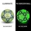 Size 5 Reflective Football Luminous Colorful Soccer Ball For Indoor Outdoor Training