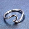 3 Colors/set Finger Rings Newest Fashion Stainless Steel Wave Ring Simple and Stylish Wave Ring Tita