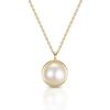LUNNE 14k Freshwater Pearl Bezel Necklace (14k Gold) #LFN11