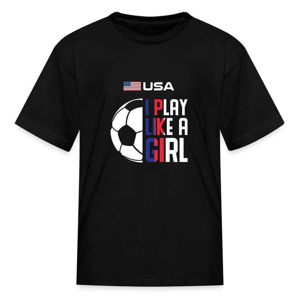 США Я Играю Как Девочка Футбол Девочка Детская Футболка L