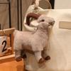 Nice  Ranch Animal Series Soft Cute Simulated Brown White Goat Mountain Lifelike Plush Toy Stuffed Sheep Birthday Gift Kids